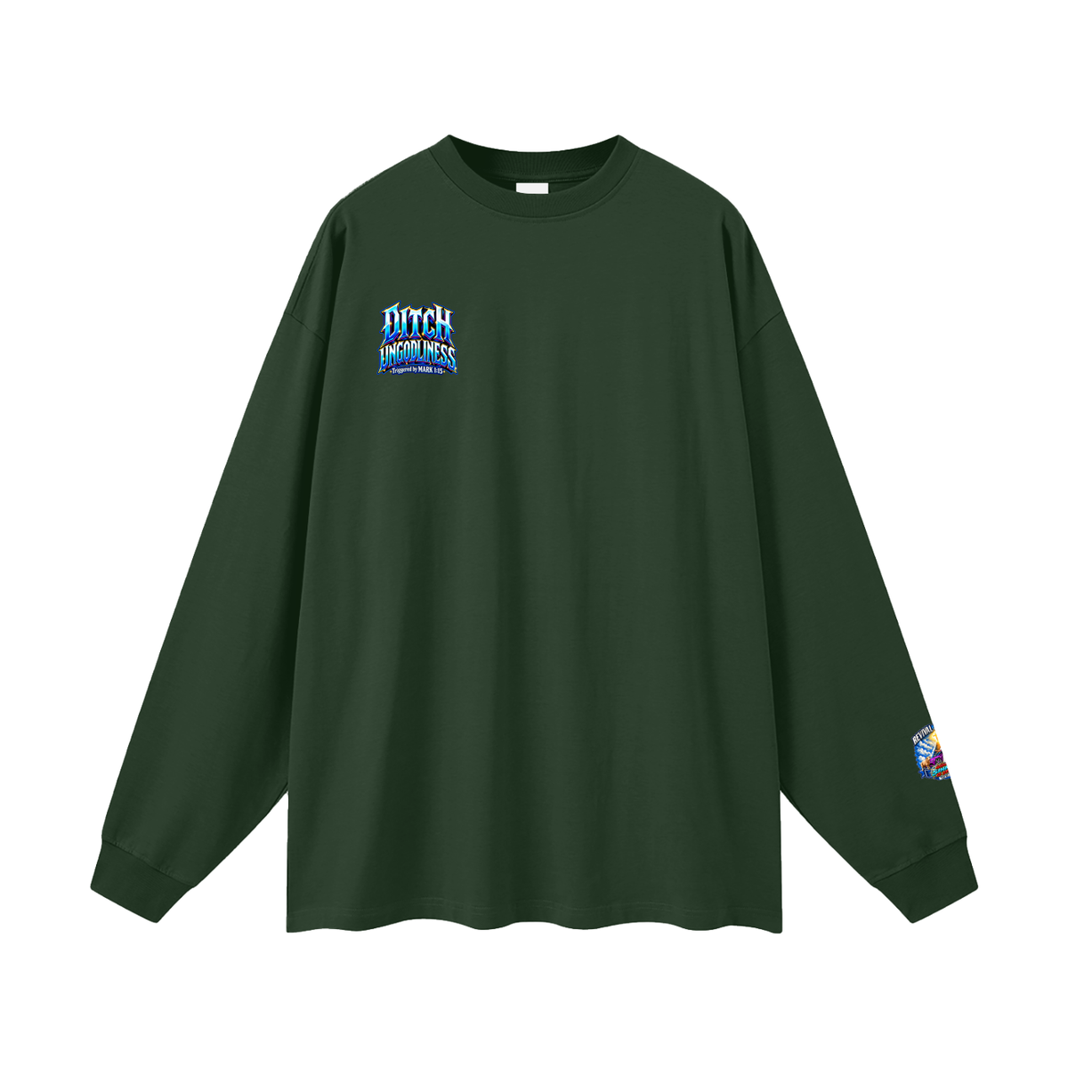 REVIVAL ARMOUR deliberately SINNING IS STUPID HEAVEN AND HELL ARE REAL PLACES DITCH UNGODLINESS Triggered by MARK 1:15 Long Sleeve T-Shirt