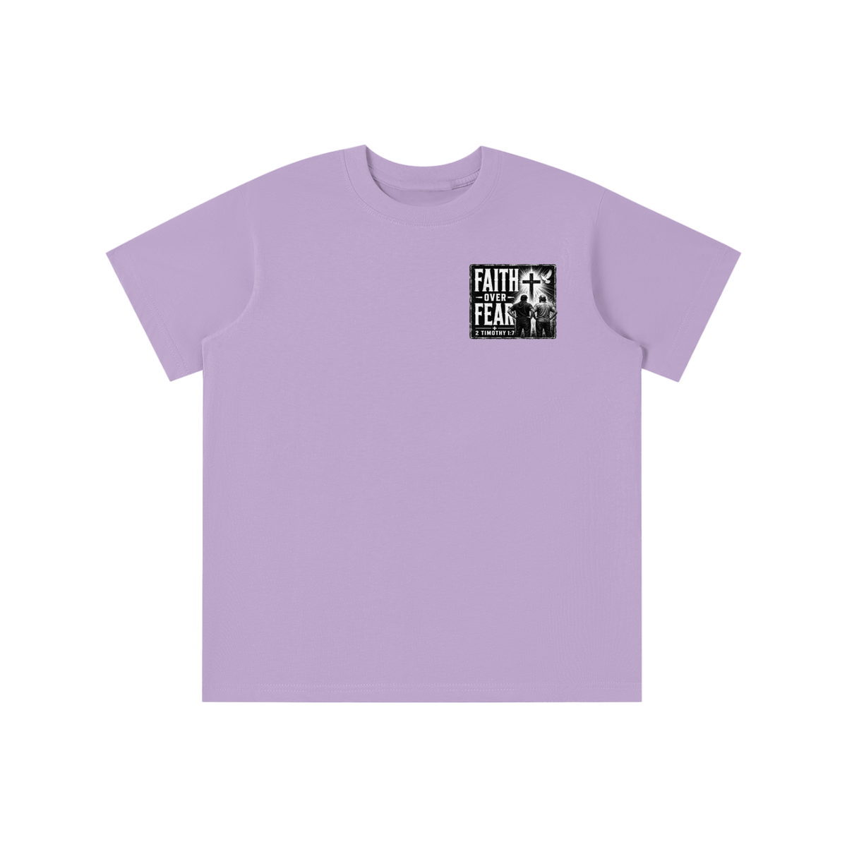FAITH OVER FEAR + 2 TIMOTHY 1:7 youth T-shirt