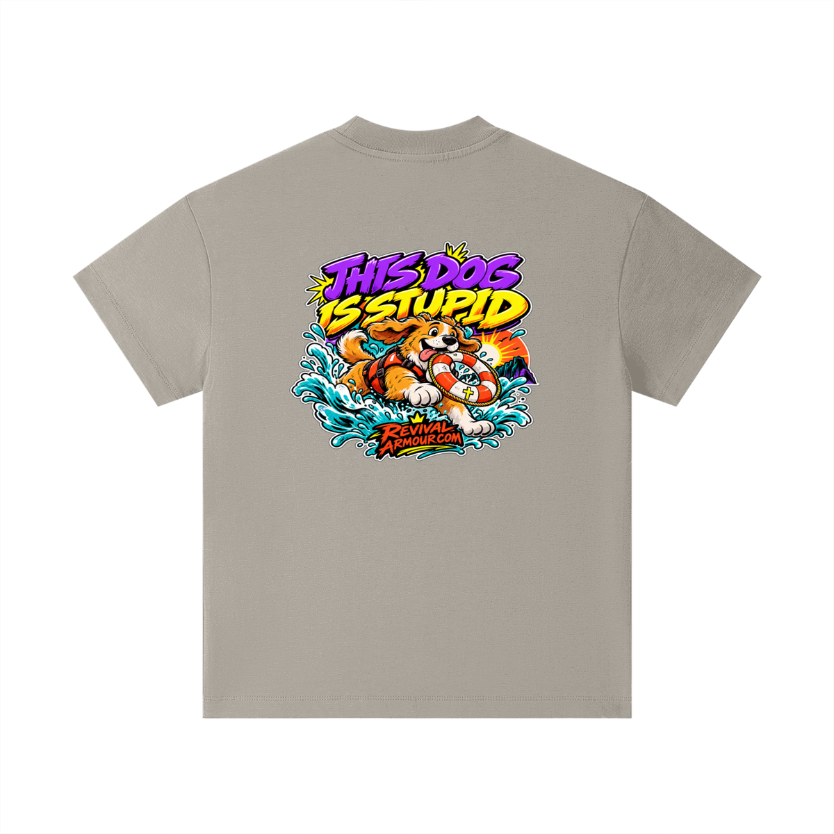 THIS DOG IS STUPID REVIVALARMOUR.COM Kids T-Shirt