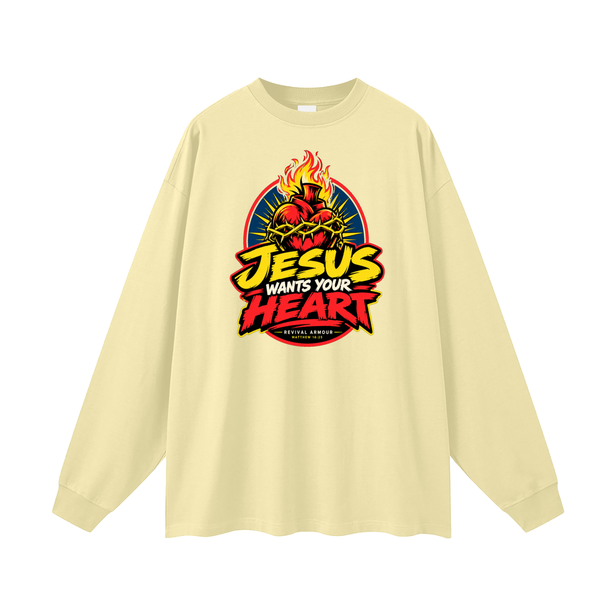 JESUS WANTS YOUR HEART - REVIVAL ARMOUR - Long Sleeve T-Shirt