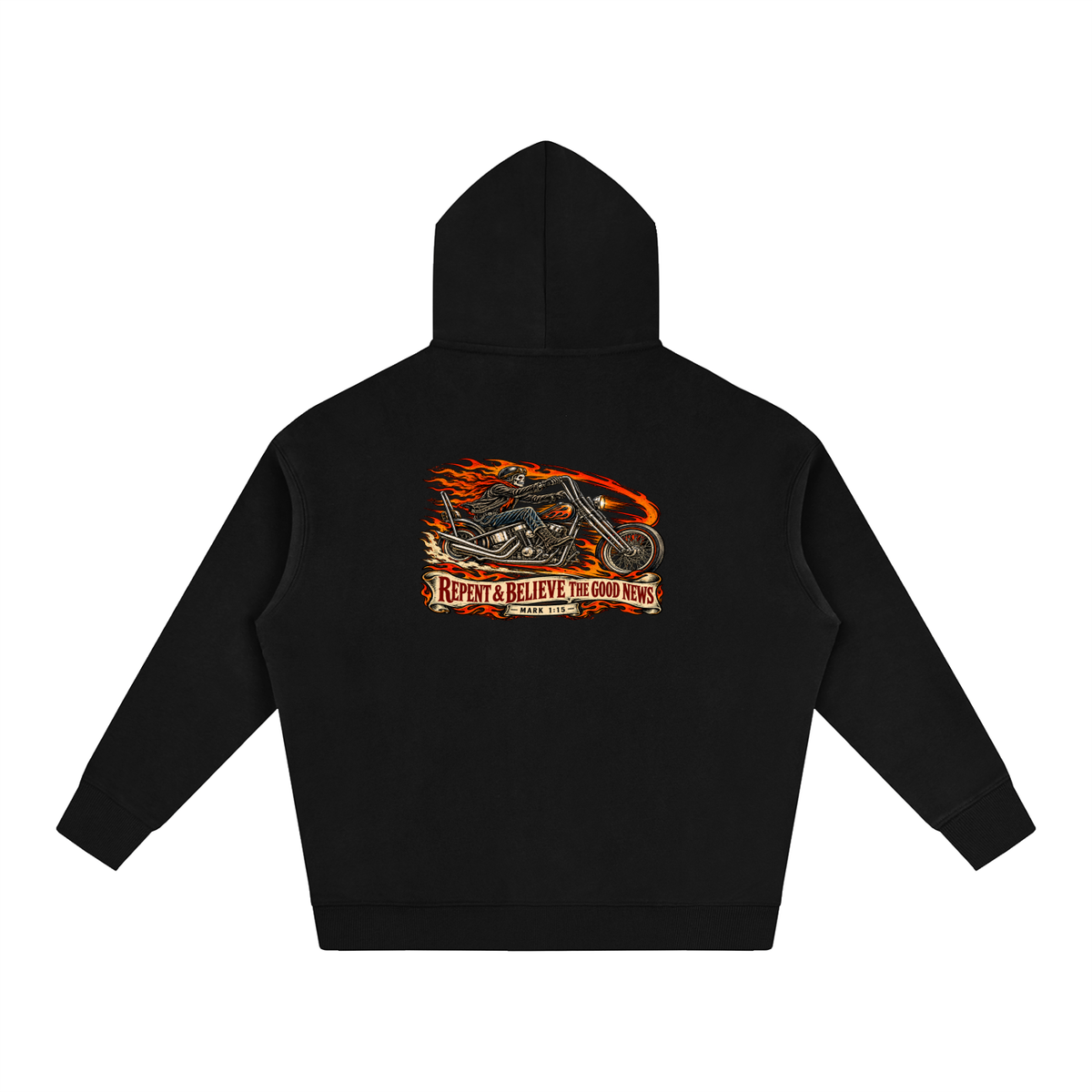 JESUS SAVES REPENT & BELIEVE THE GOOD NEWS - MARK 1:15 - Hoodie