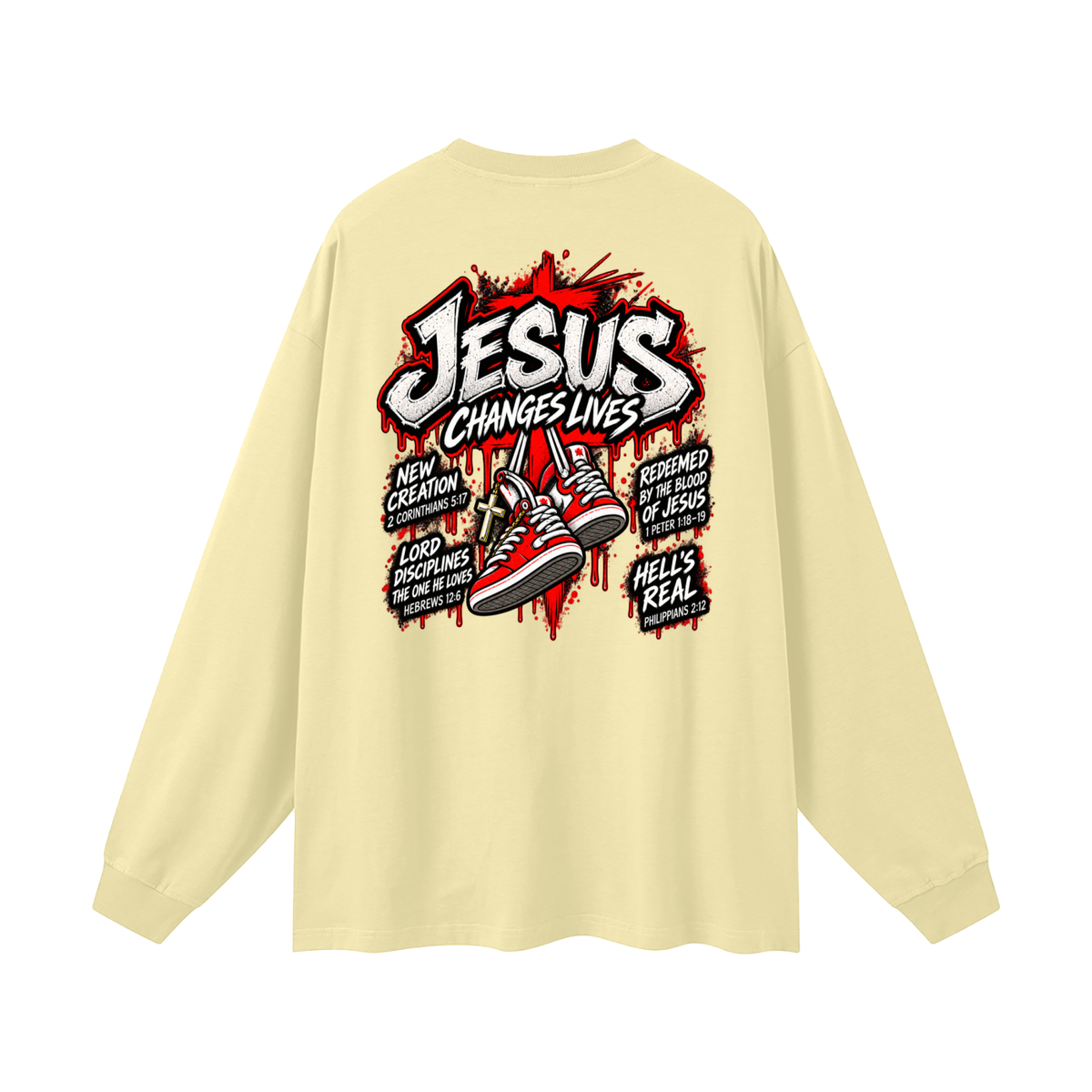 JESUS CHANGES LIVES Long Sleeve T-Shirt