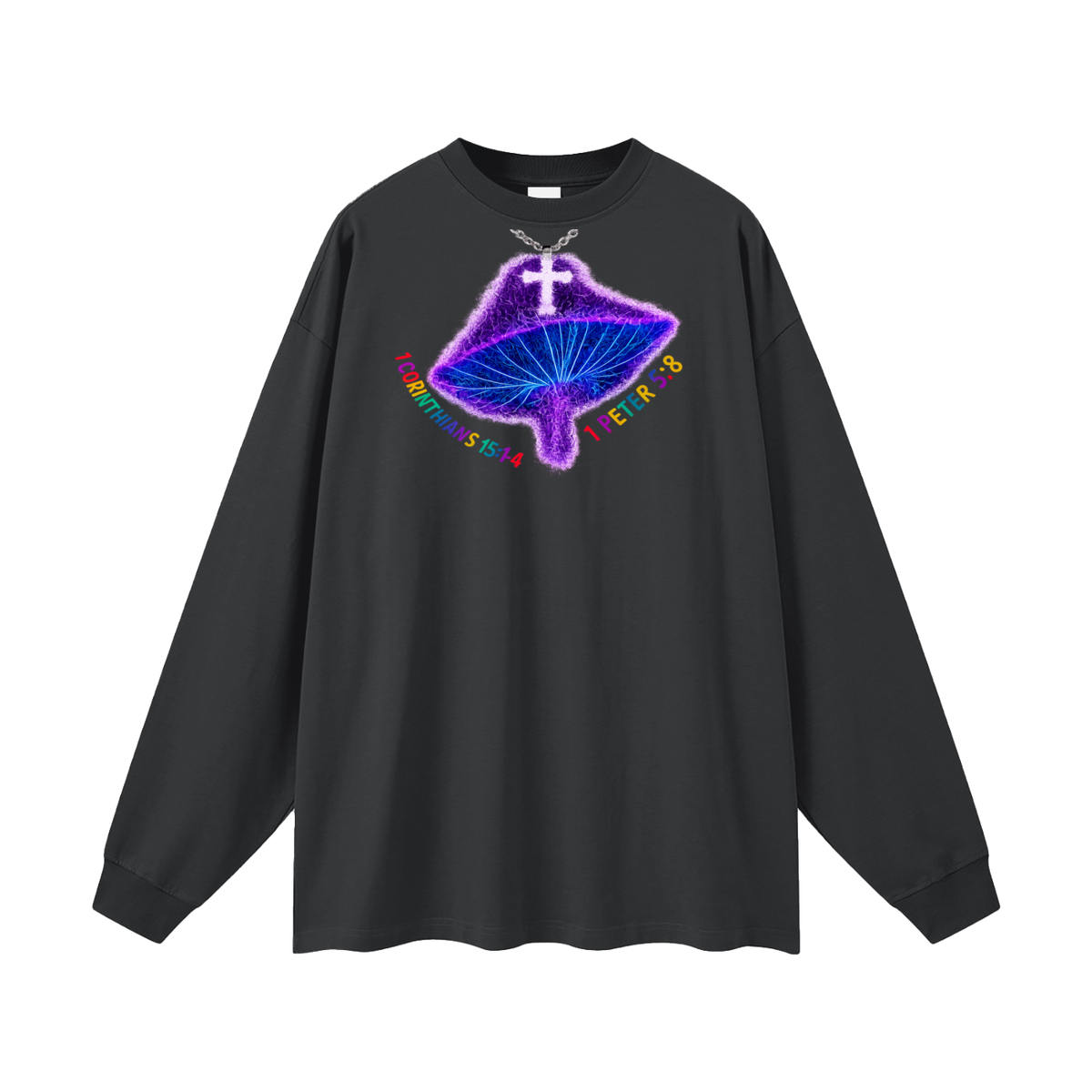 1 Corinthians 15:1-4 1 Peter 5:8 Long Sleeve T-Shirt