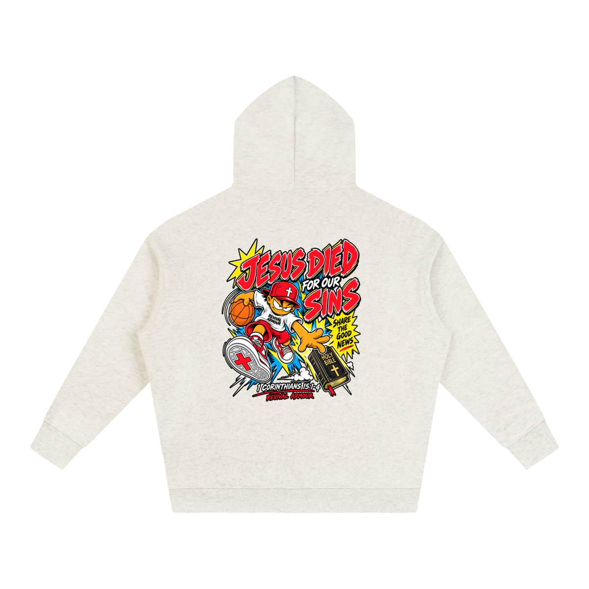 SUBMIT TO JESUS RESIST THE DEVIL AND HE WILL FLEE FROM YOU INSPIRED BY JAMES 4:7 JESUS DIED FOR OUR SINS SHARE THE GOOD NEWS HOLY BIBLE 1 CORTHIANS 15:1-4 REVIVAL ARMOUR Hoodie