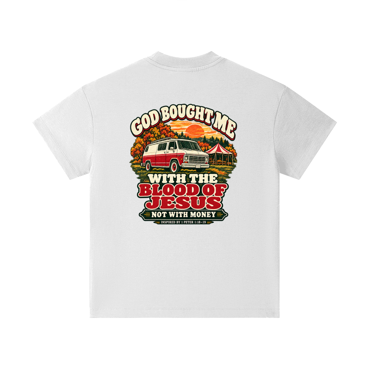 GOD BOUGHT ME WITH THE BLOOD OF JESUS NOT WITH MONEY - INSPIRED BY 1 PETER 1:18-19 - Kids T-Shirt