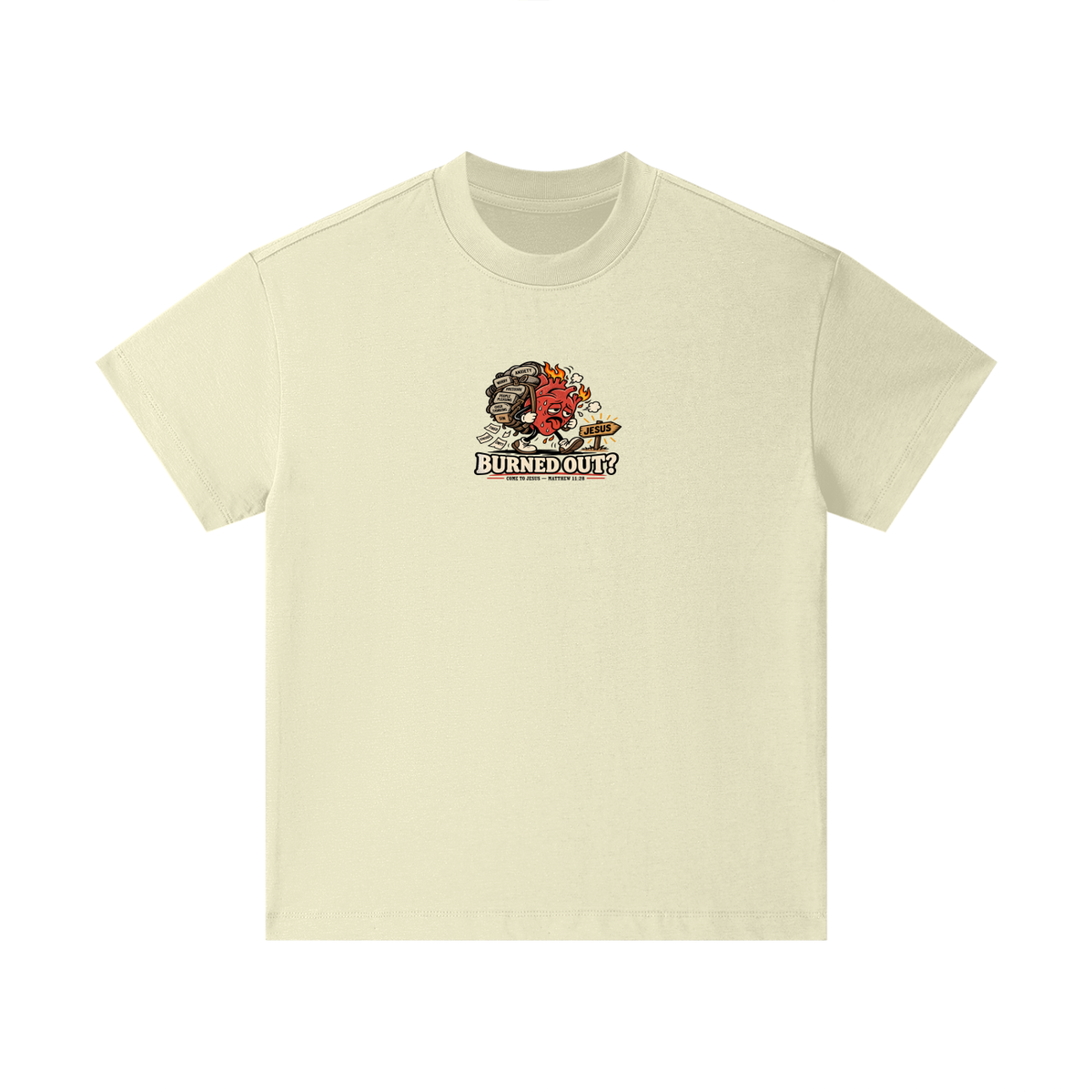 BURNED OUT? COME TO JESUS MATTHEW 11:28 Kids T-Shirt