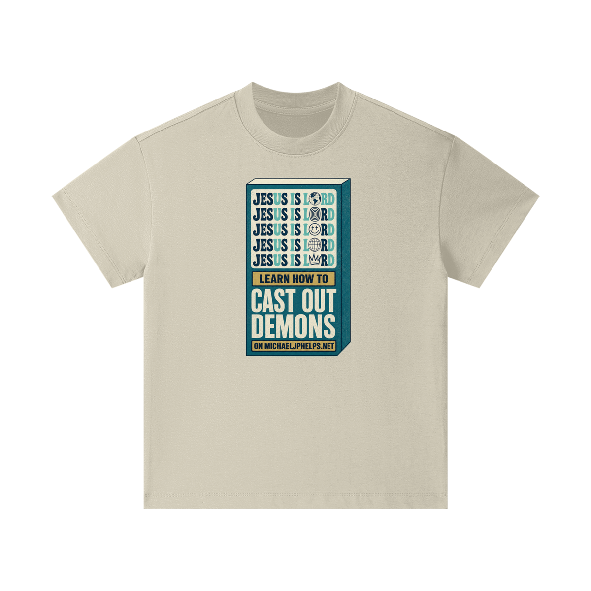 Jesus is Lord 5x Learn how to cast out demons on MICHAELJPHELPS.NET Kids T-Shirt