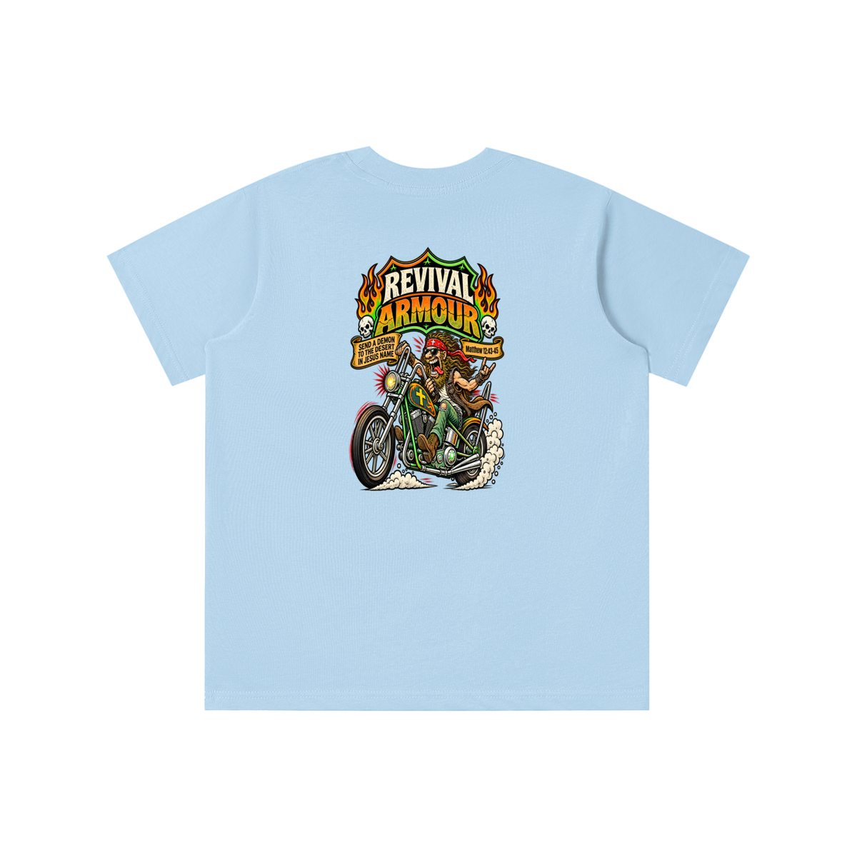 JESUS SAVES REVIVAL ARMOUR SEND A DEMON TO THE DESERT IN THE NAME OF JESUS youth T-shirt