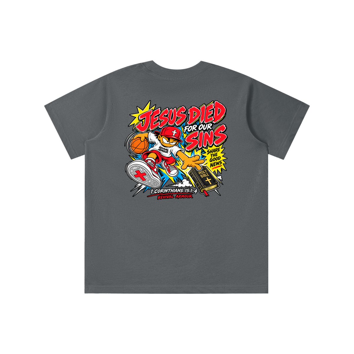REVIVAL EST. 2026 ARMOUR JESUS DIED FOR OUR SINS youth T-shirt
