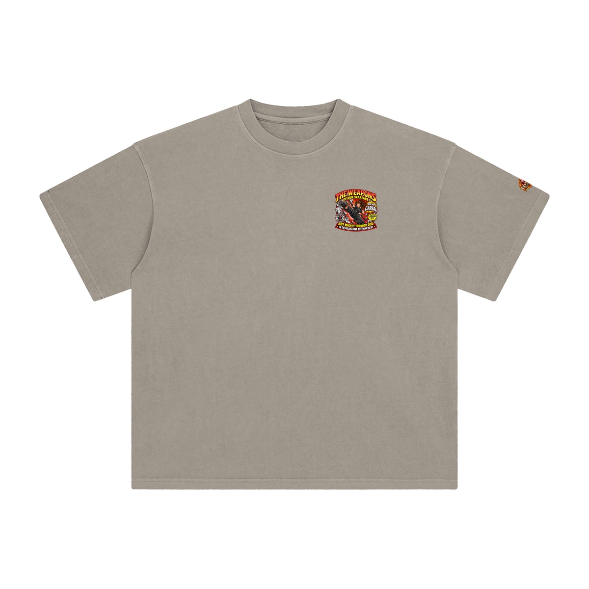 THE WEAPONS OF OUR WARFARE ARE NOT CARNAL INSPIRED BY 2 CORINTHIANS 10:4 BUT MIGHTY THROUGH GOD TO THE PULLING DOWN OF STRONG HOLDS REVIVAL ARMOUR T-Shirt