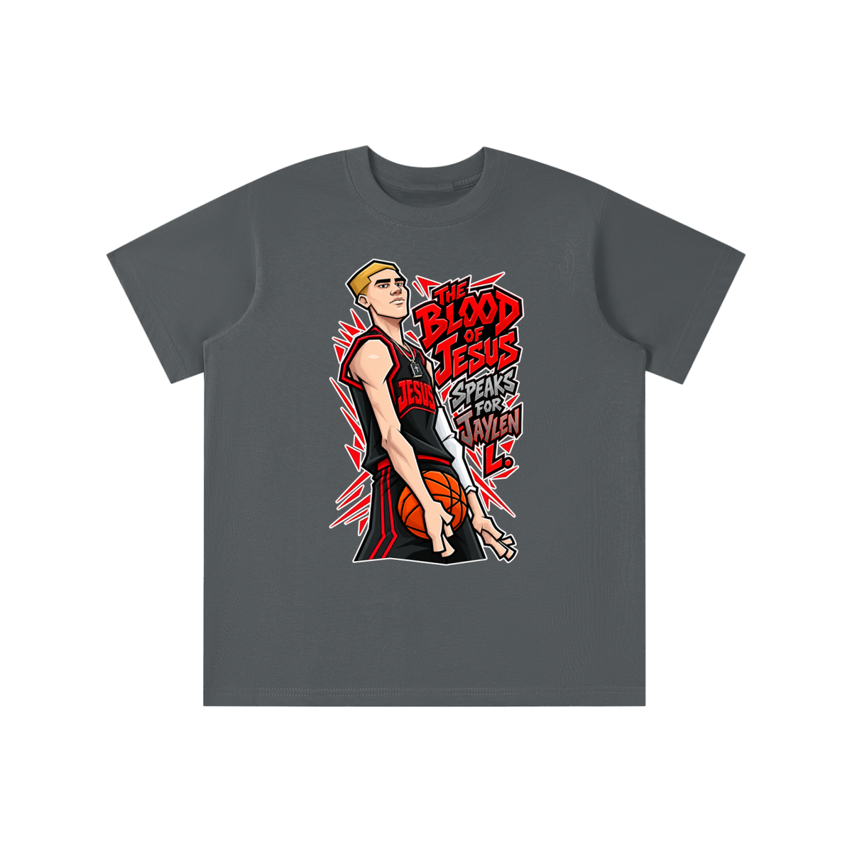 THE BLOOD OF JESUS SPEAKS FOR JAYLEN L. youth T-shirt