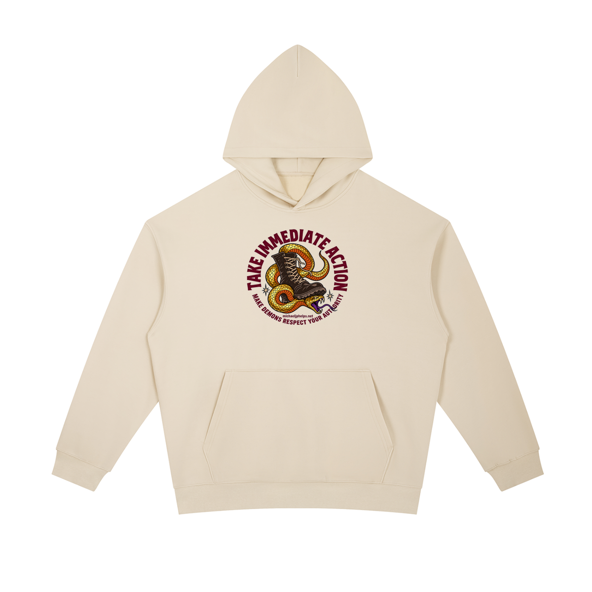 TAKE IMMEDIATE ACTION MAKE DEMONS RESPECT YOUR AUTHORITY michaeljphelps.net Hoodie