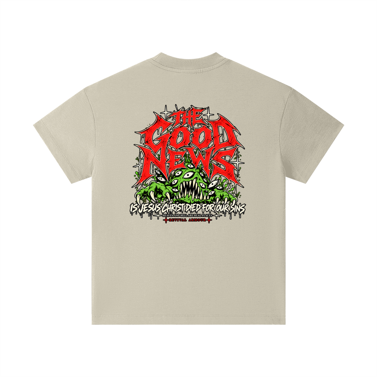 ACCORDING TO 1 CORINTHIANS 15:1-4 NLT THE GOOD NEWS IS JESUS CHRIST DIED FOR OUR SINS HEAVEN AND HELL ARE REAL PLACES Kids T-Shirt
