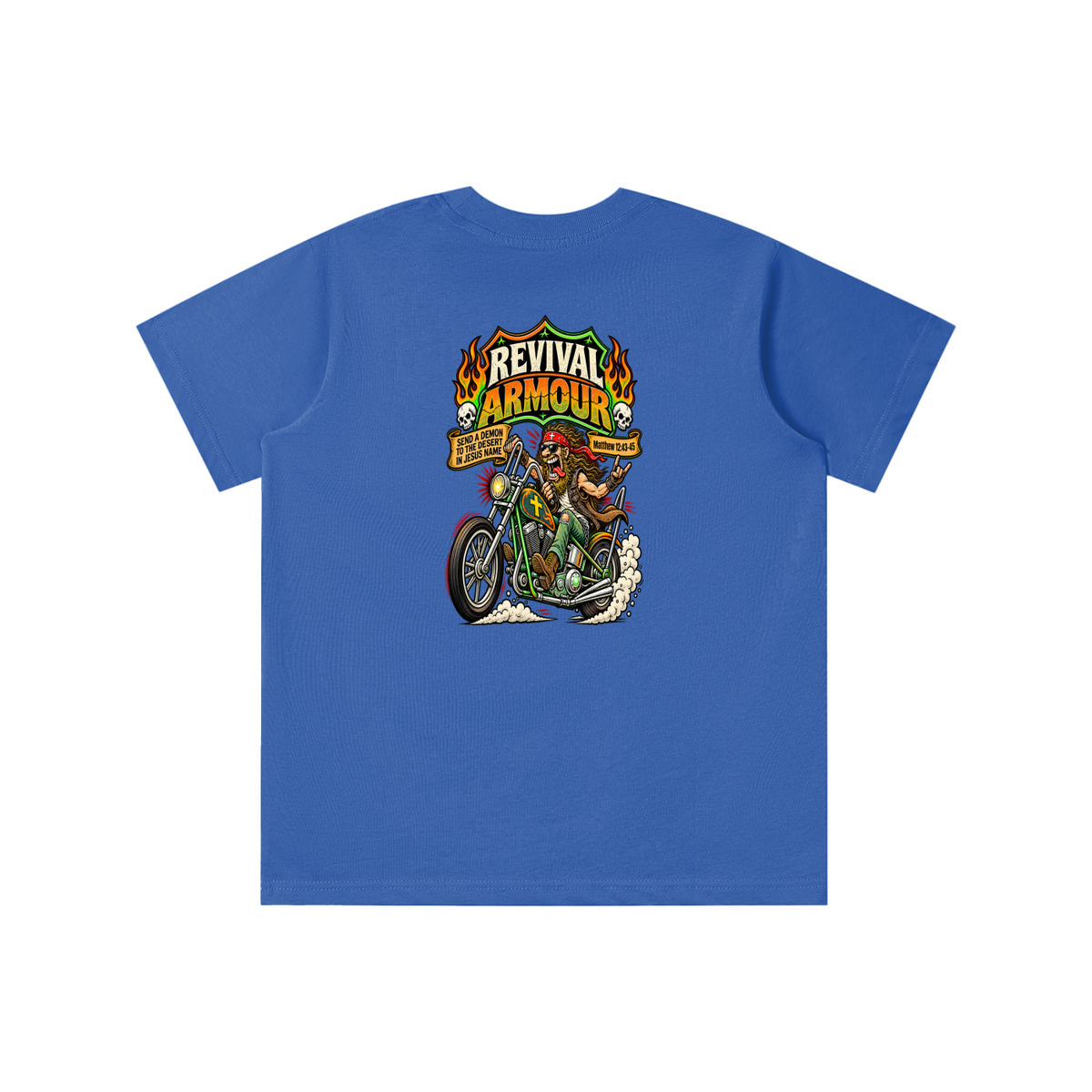 JESUS SAVES REVIVAL ARMOUR SEND A DEMON TO THE DESERT IN THE NAME OF JESUS youth T-shirt