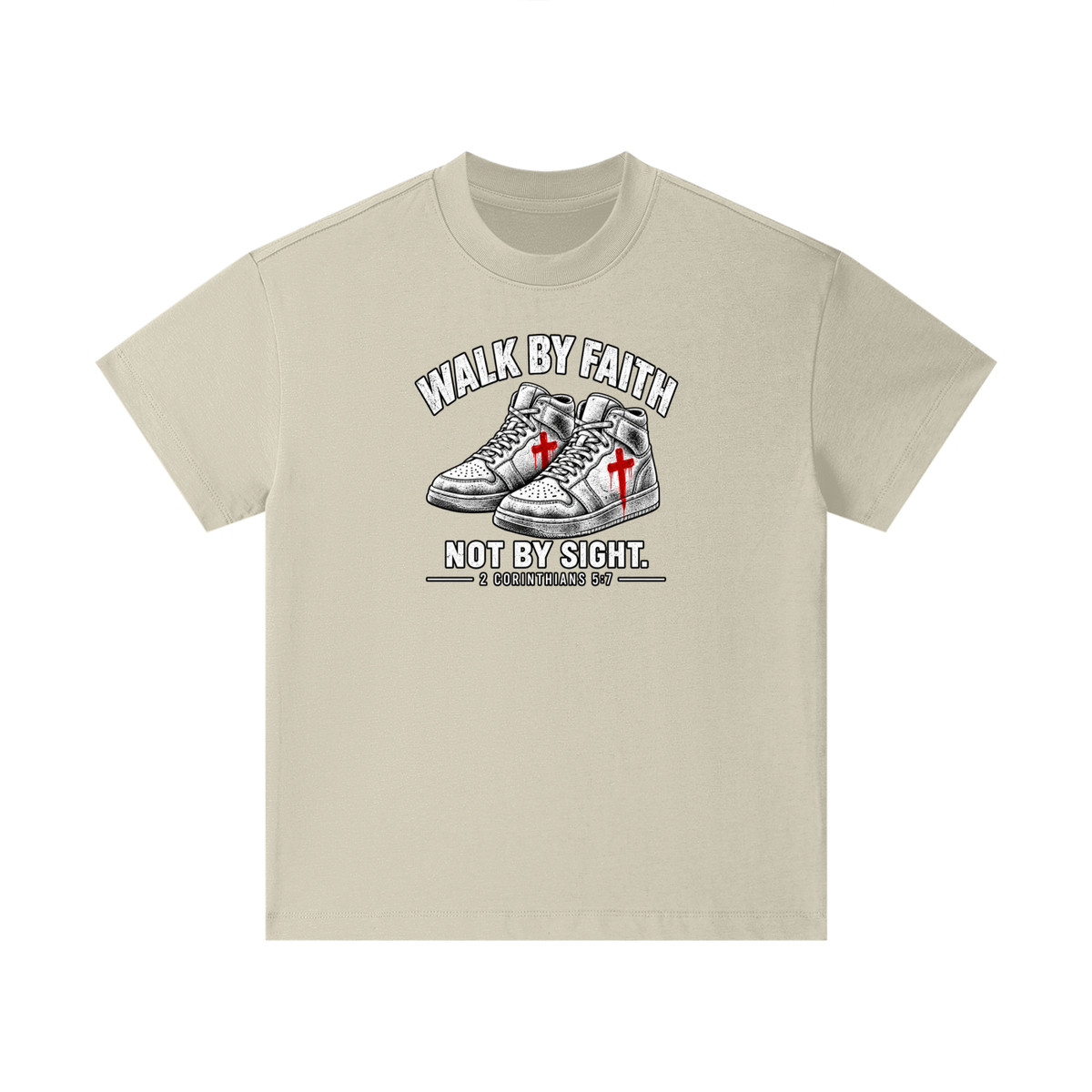 Walk by faith not by sight. Kids T-Shirt