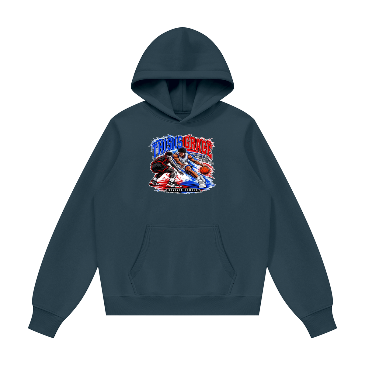THIS IS GRACE YOU'RE NOT GETTING CROSSED WITH A CROSSOVER ( MARK 1:15 IS ON HIS SHOES TOO ) Hoodie