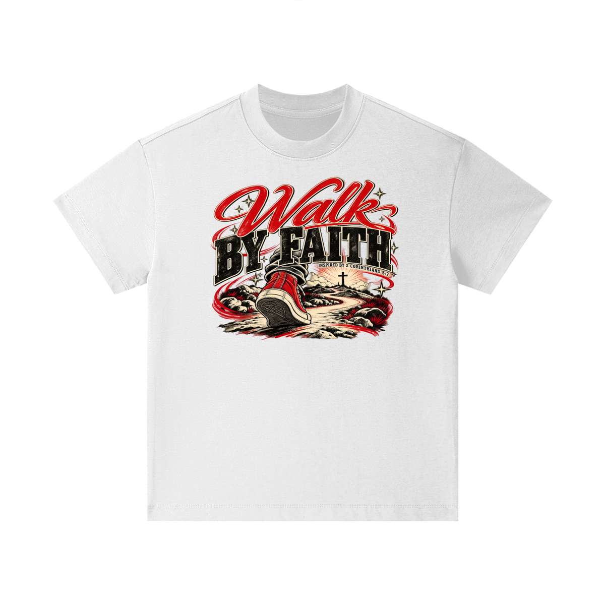 WALK BY FAITH INSPIRED BY 1 CORINTHIANS 5:7 Kids T-Shirt