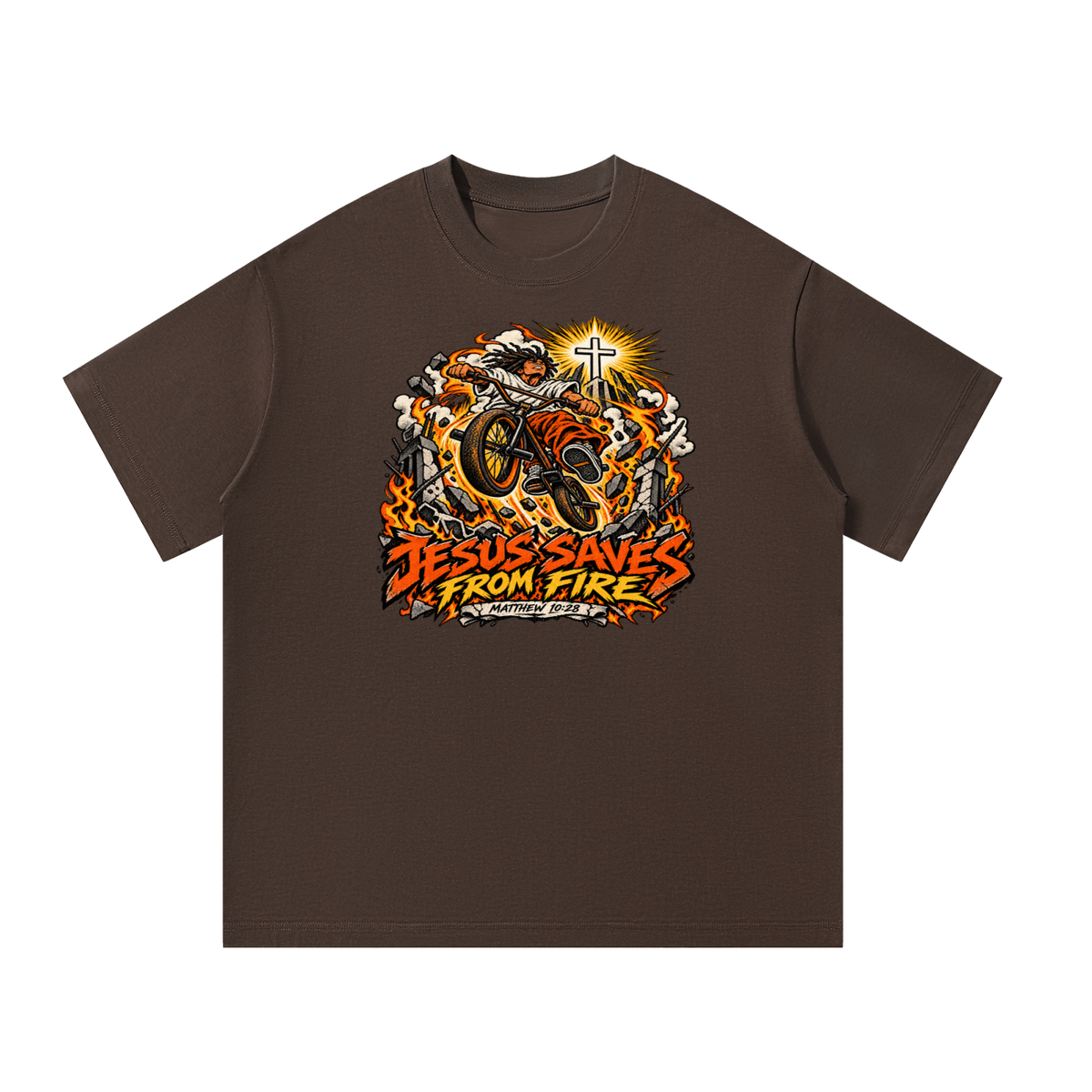 JESUS SAVES FROM FIRE T-Shirt