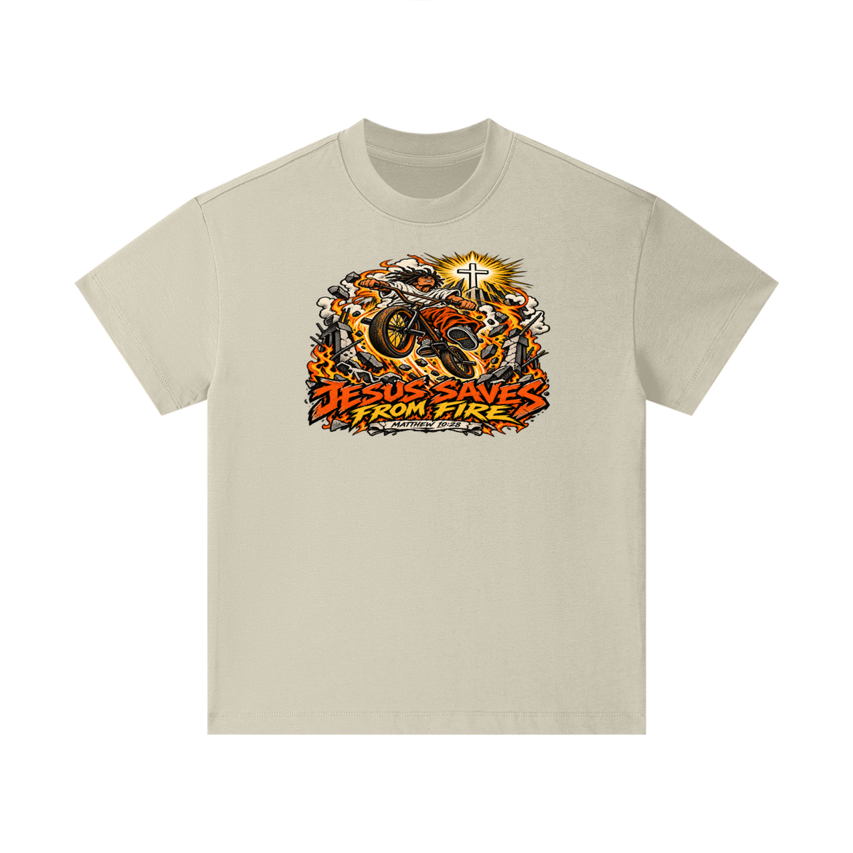 JESUS SAVES FROM FIRE Kids T-Shirt