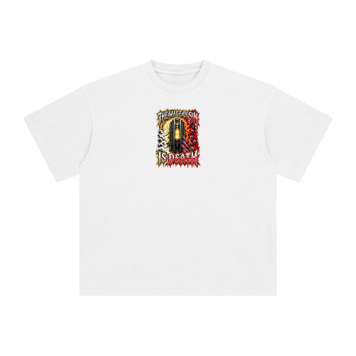 THE WAGE OF SIN IS DEATH WORKOUT YOUR SALVATION WITH FEAR & TREMBLING T-Shirt