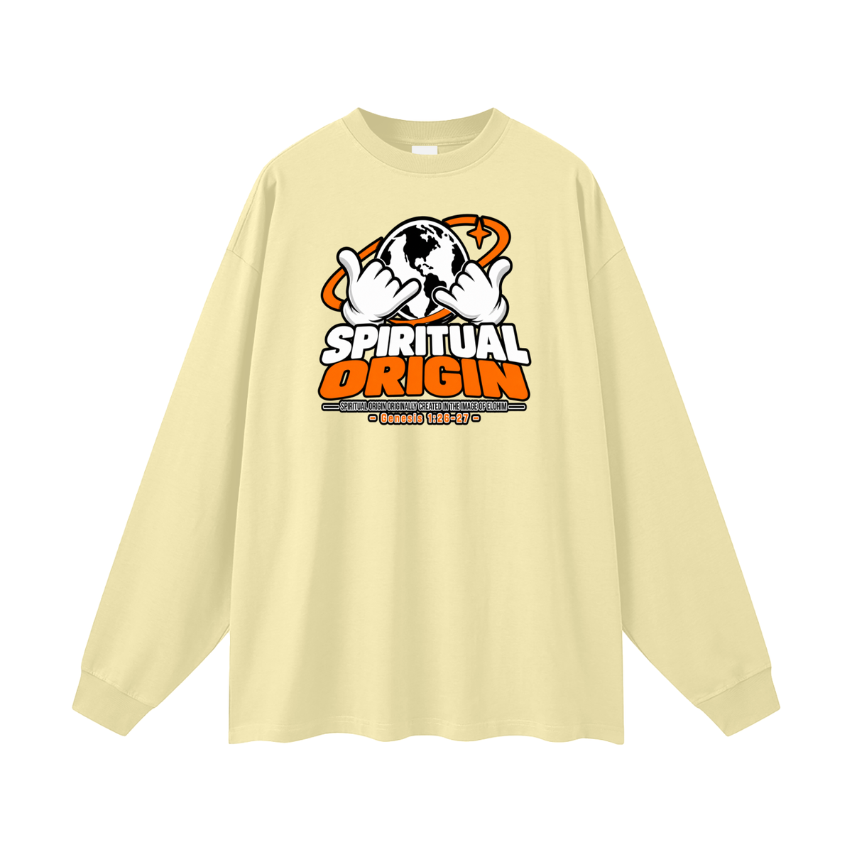 SPIRITUAL ORGIN SPIRITUAL ORGIN ORIGINALLY CREATED IN THE IMAGE OF ELOHIM - GENESIS 1:26-27 - Long Sleeve T-Shirt