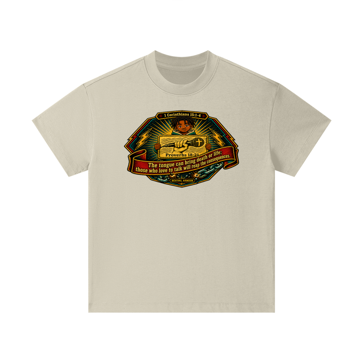 Proverbs 18:21 NLT Kids T-Shirt