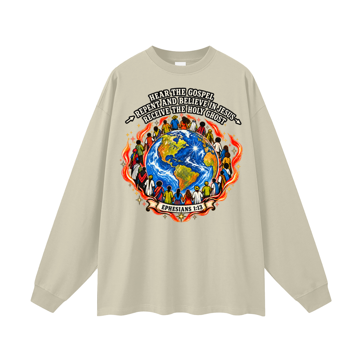 Hear the Gospel > Repent and believe in Jesus > Receive the Holy Ghost Long Sleeve T-Shirt