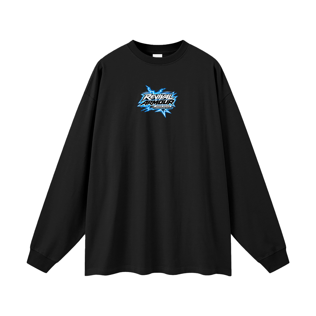 REVIVAL ARMOUR JESUS SAVES -1 CORINTHIANS 15:1-4- Long Sleeve T-Shirt