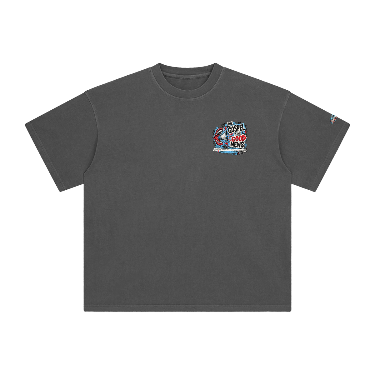 THE GOSPEL IS THE GOOD NEWS CHRIST DIED FOR OUR SINS . WAS BURIED . ROSE AGAIN -- 1 CORINTHIANS 15:1-4 -- T-Shirt