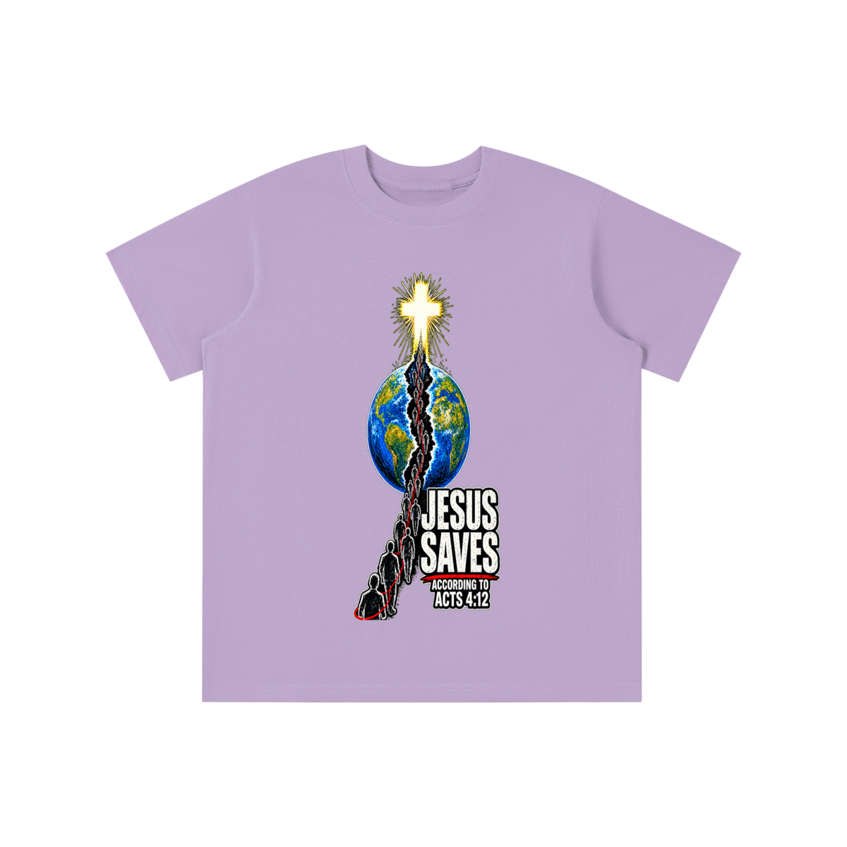 JESUS SAVES ACCORDING TO ACTS 4:12 youth T-shirt
