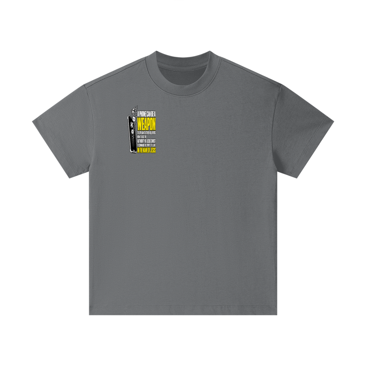 A PHONE CAN BE A WEAPON TO EXPLAIN TO OTHER BELIEVERS HOW TO US THE AUTHORITY OF JESUS CHRIST TO COMMAND EVIL SPIRITS TO IN THE NAME JESUS Kids T-Shirt