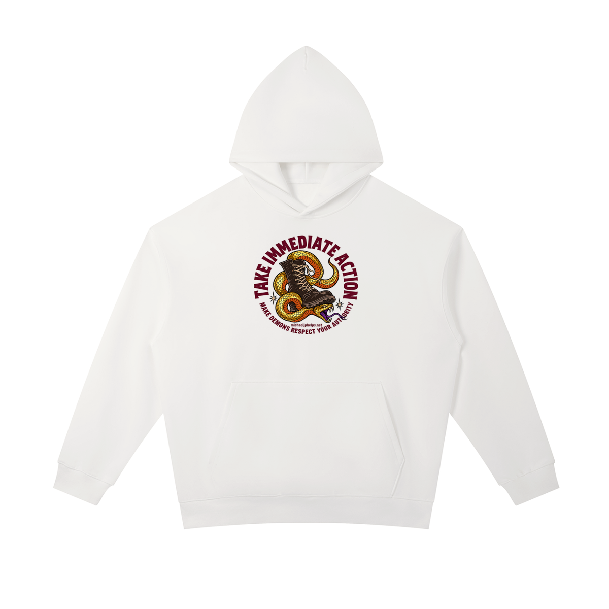 TAKE IMMEDIATE ACTION MAKE DEMONS RESPECT YOUR AUTHORITY michaeljphelps.net Hoodie