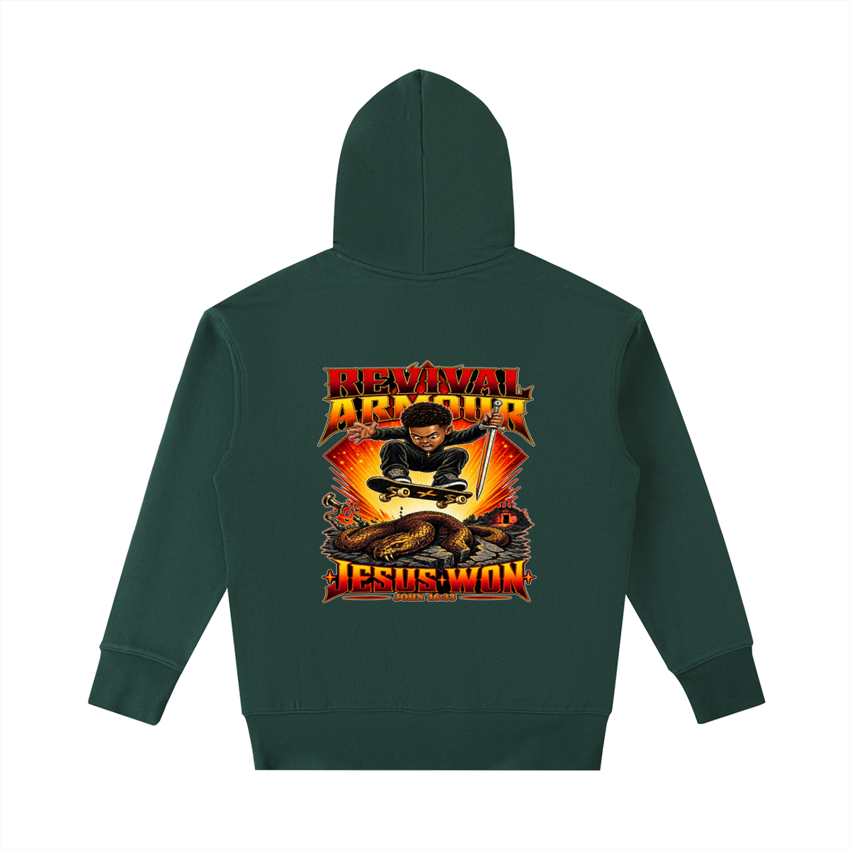 REVIVAL ARMOUR JESUS * WON - JOHN 16:33 - Hoodie