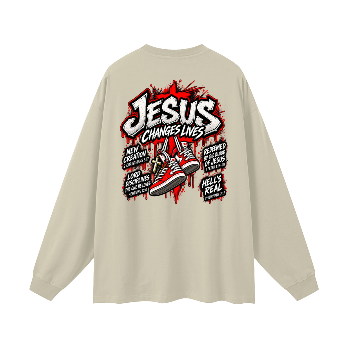 JESUS CHANGES LIVES Long Sleeve T-Shirt
