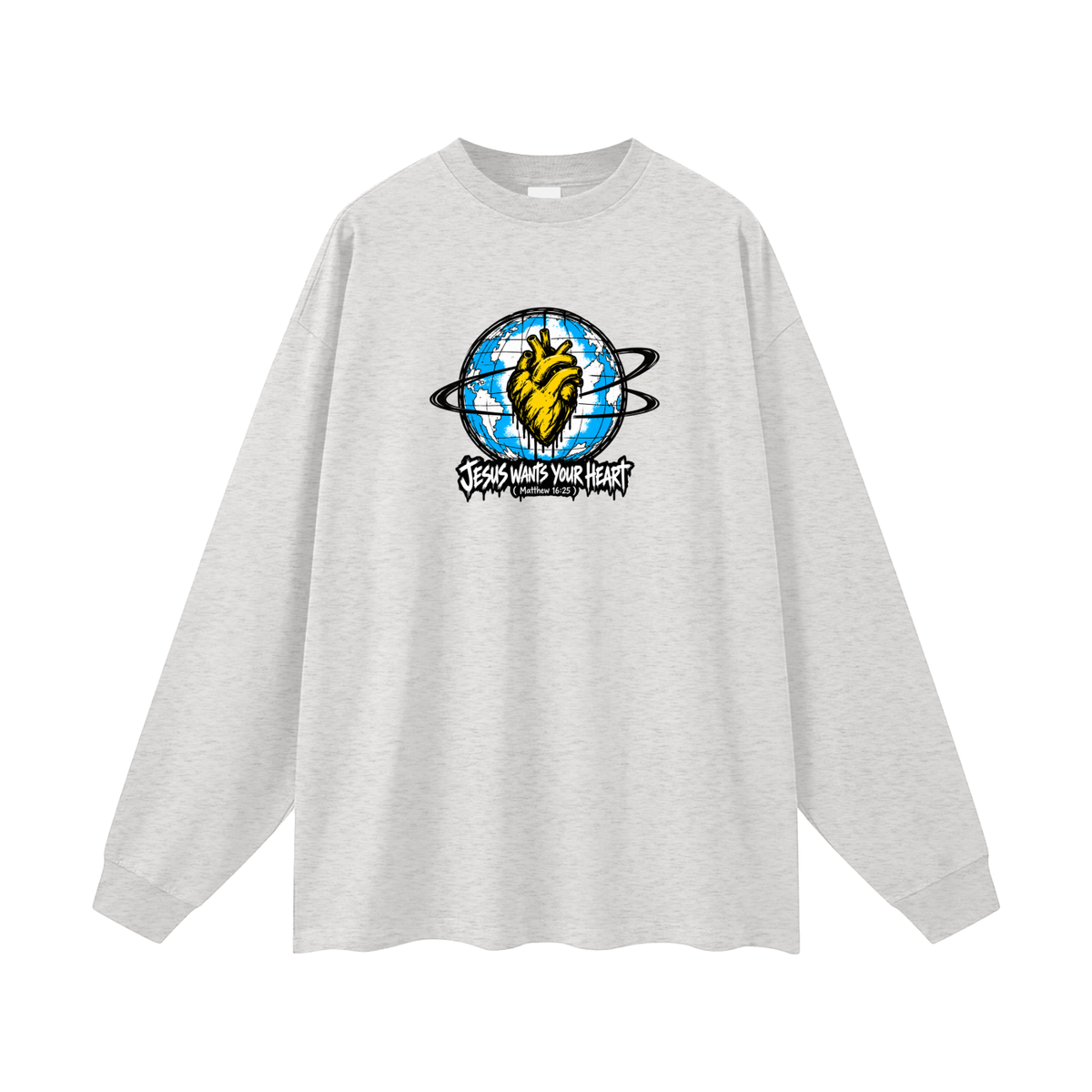 JESUS WANTS YOUR HEART ( MATTHEW 16:25 ) Long Sleeve T-Shirt
