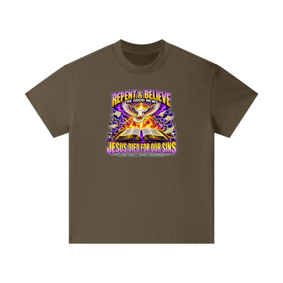 REPENT & BELIEVE THE GOOD NEWS JESUS DIED FOR OUR SINS Kids T-Shirt