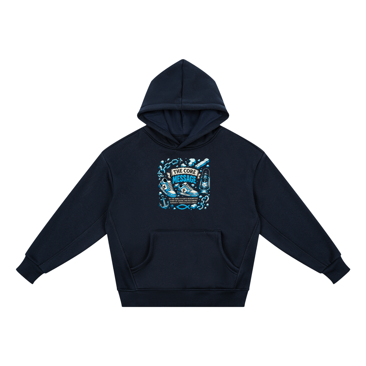 the core message of the bible is God's redemptive story of saving and restoring humanity through Jesus Christ. youth Hoodie