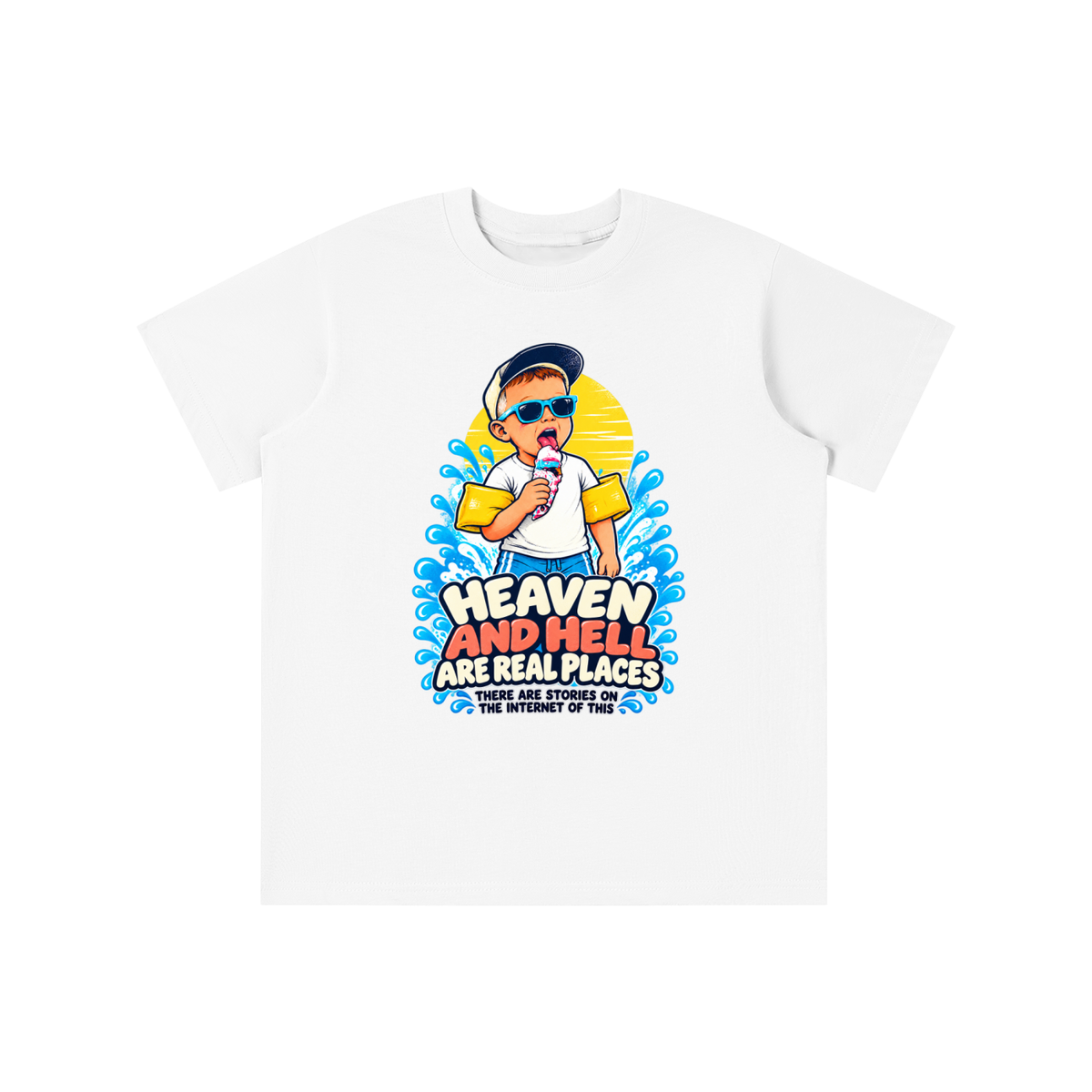 HEAVEN AND HELL ARE REAL PLACES THERE ARE STORIES ON THE INTERNET OF THIS youth T-shirt
