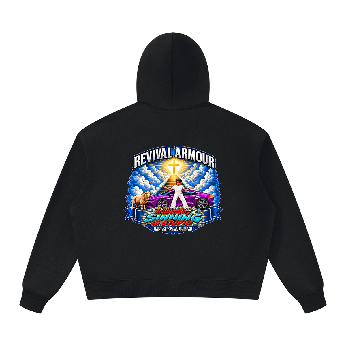 REVIVAL ARMOUR deliberately SINNING IS STUPID HEAVEN AND HELL ARE REAL PLACES DITCH UNGODLINESS Triggered by MARK 1:15 Hoodie