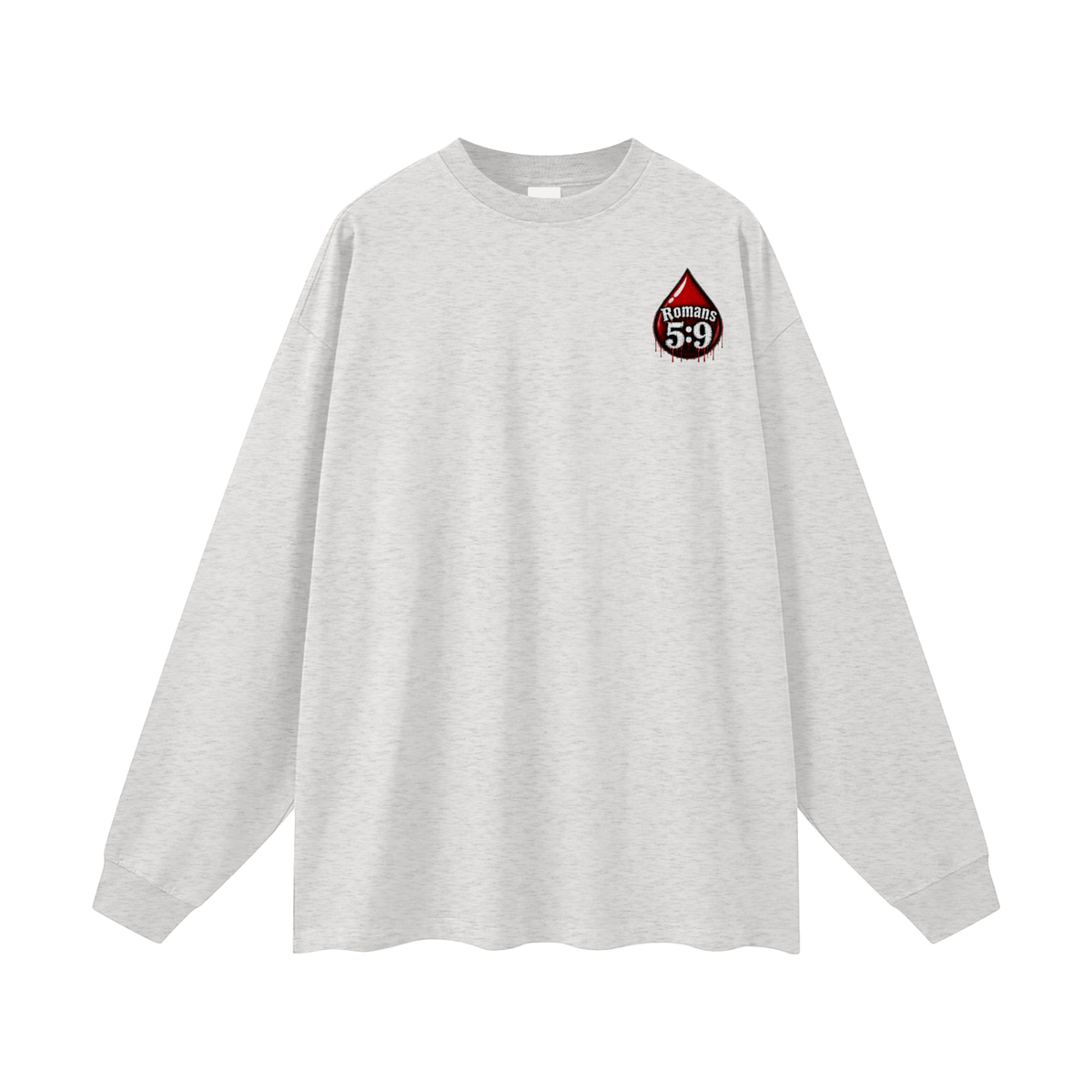 Romans 5:9 blood emoji Long Sleeve T-Shirt