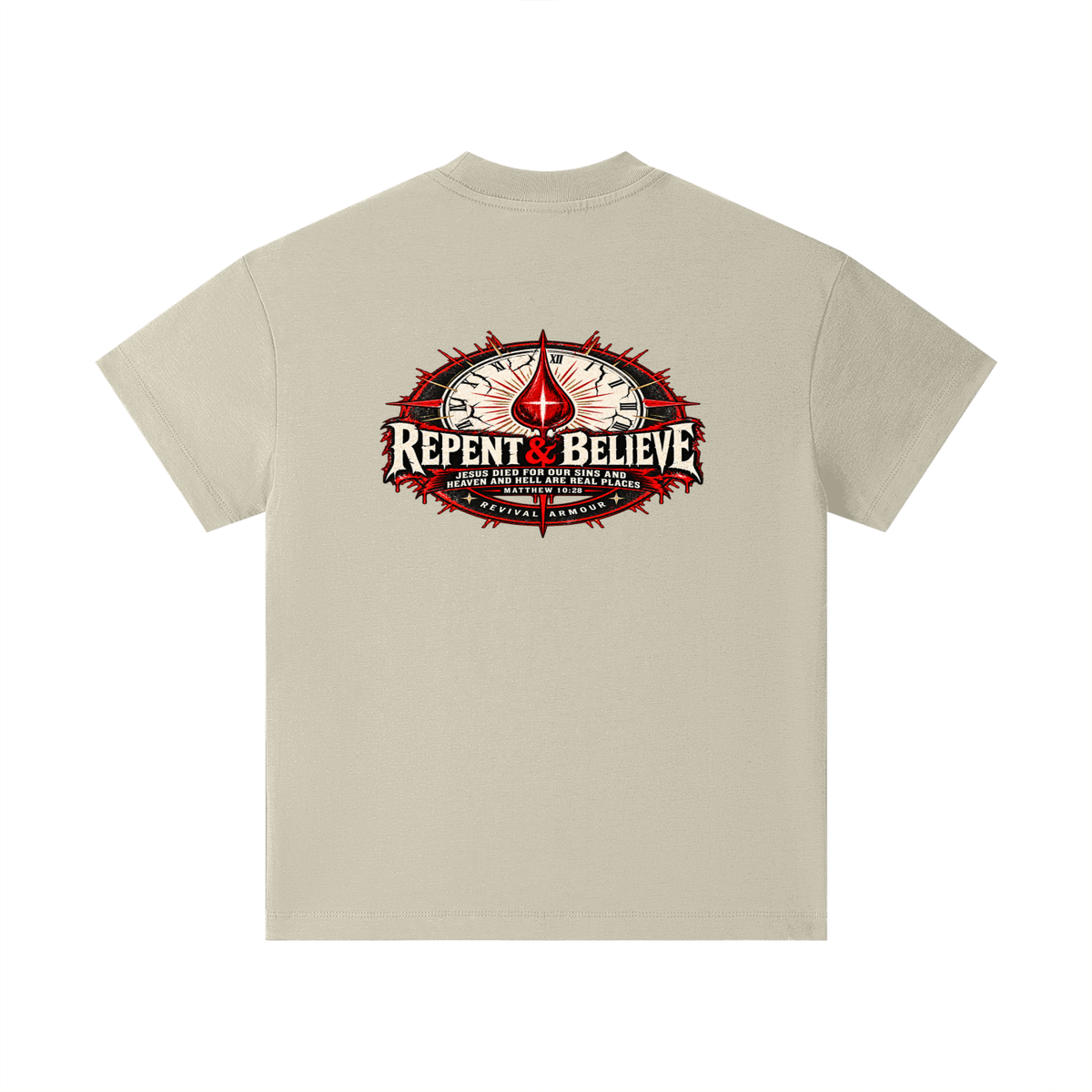REPENT & BELIEVE JESUS DIED FOR OUR SINS AND HEAVEN AND HELL ARE REAL PLACES MATTHEW 10:28 (THAT'S NOT A quote) Kids T-Shirt