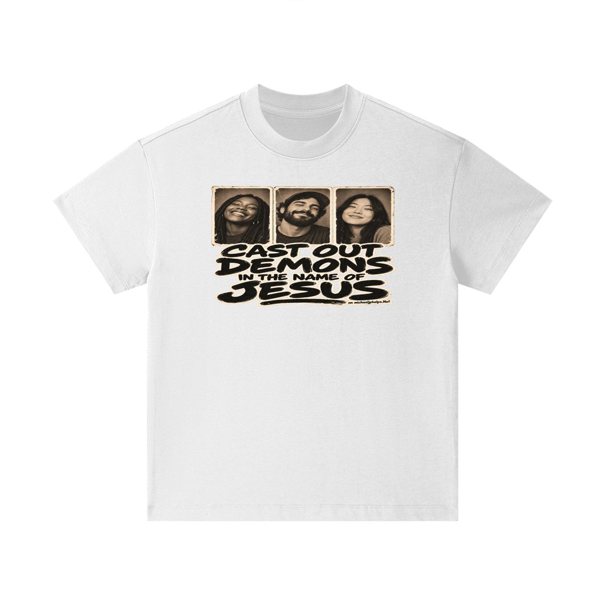 Cast out demons in the name of Jesus on Michaeljphelps.Net Kids T-Shirt