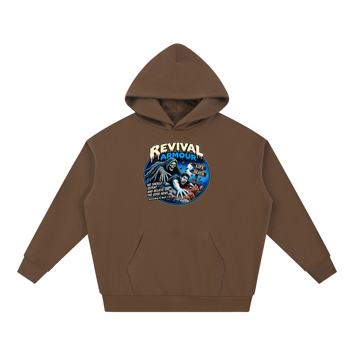 REVIVAL ARMOUR WE SHOULD REPENT AND BELIEVE THE GOOD NEWS according to Mark 1:15 Hoodie
