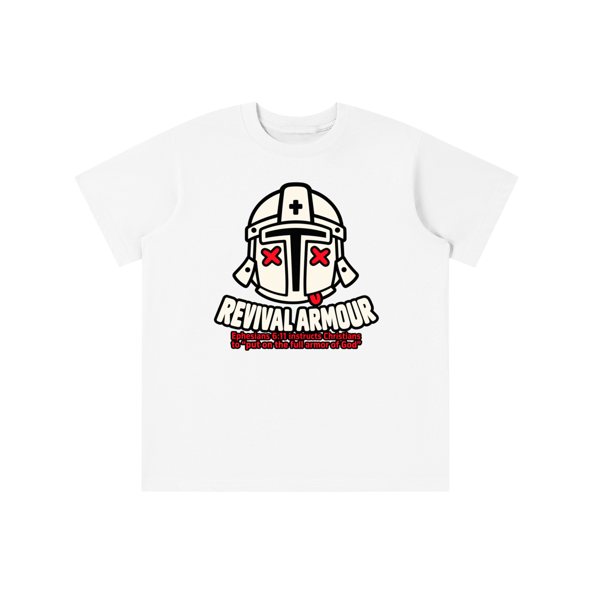REVIVAL ARMOUR Ephesians 6:11 instructs Christians to "put on the full armor of God" youth T-shirt