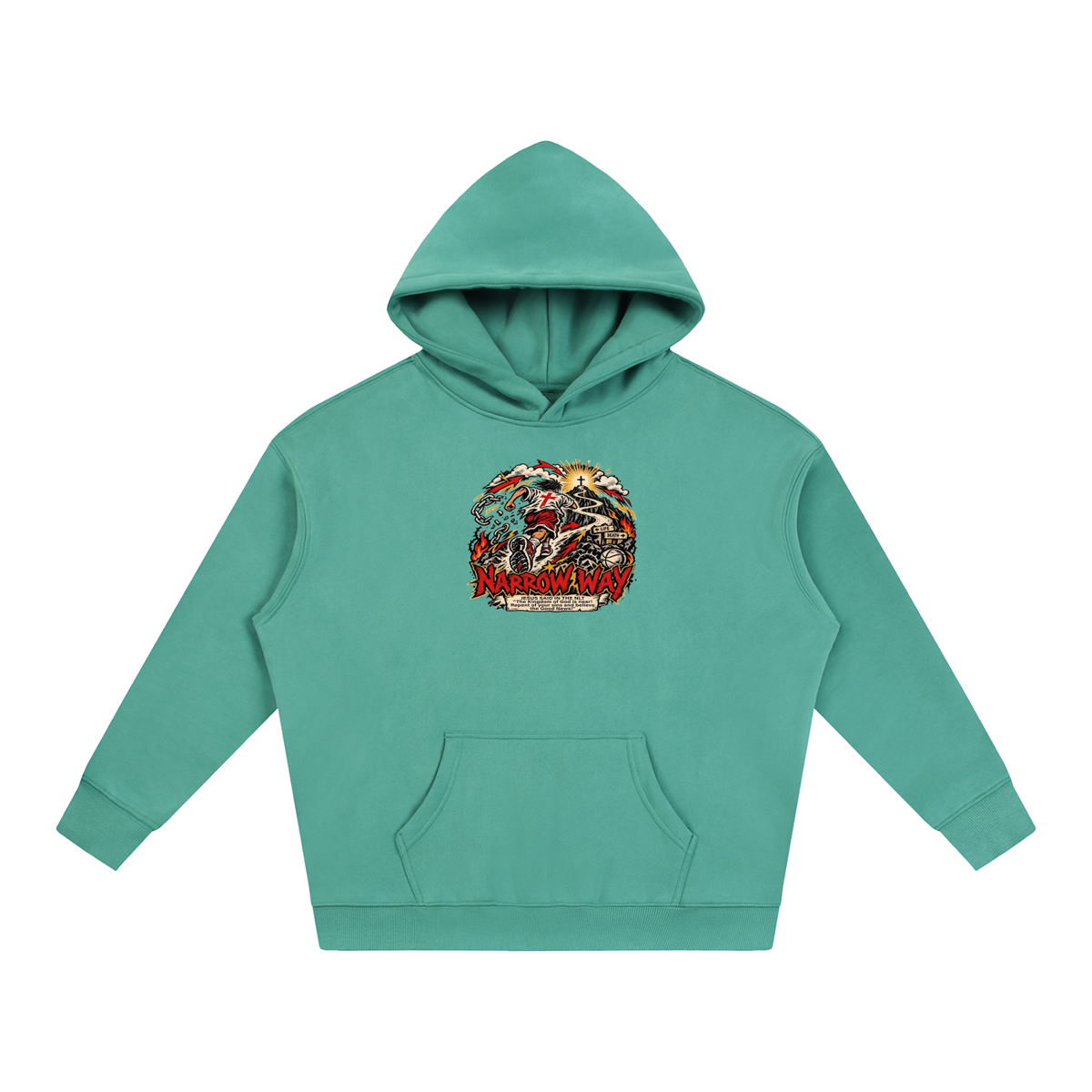 NARROW WAY JESUS SAID IN NLT "The kingdom of God is near! Repent of your sins and believe the Good News!" Hoodie