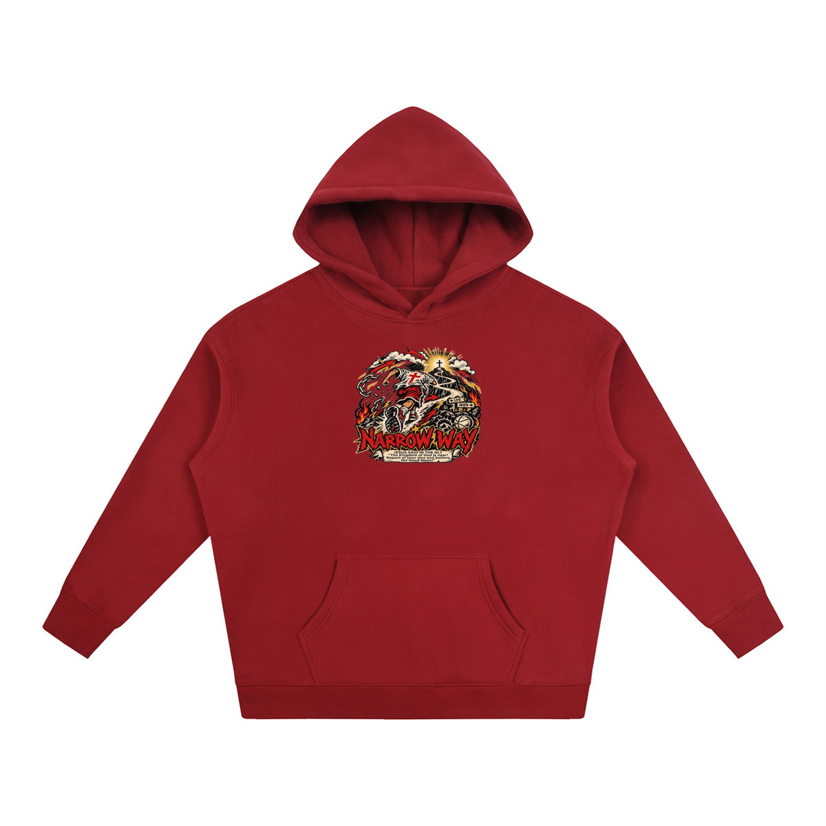 NARROW WAY JESUS SAID IN NLT "The kingdom of God is near! Repent of your sins and believe the Good News!" Hoodie