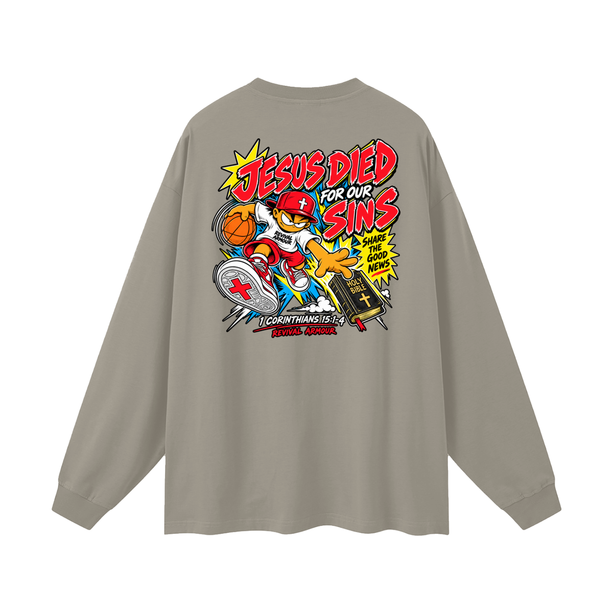 REVIVAL EST. 2026 ARMOUR JESUS DIED FOR OUR SINS Long Sleeve T-Shirt