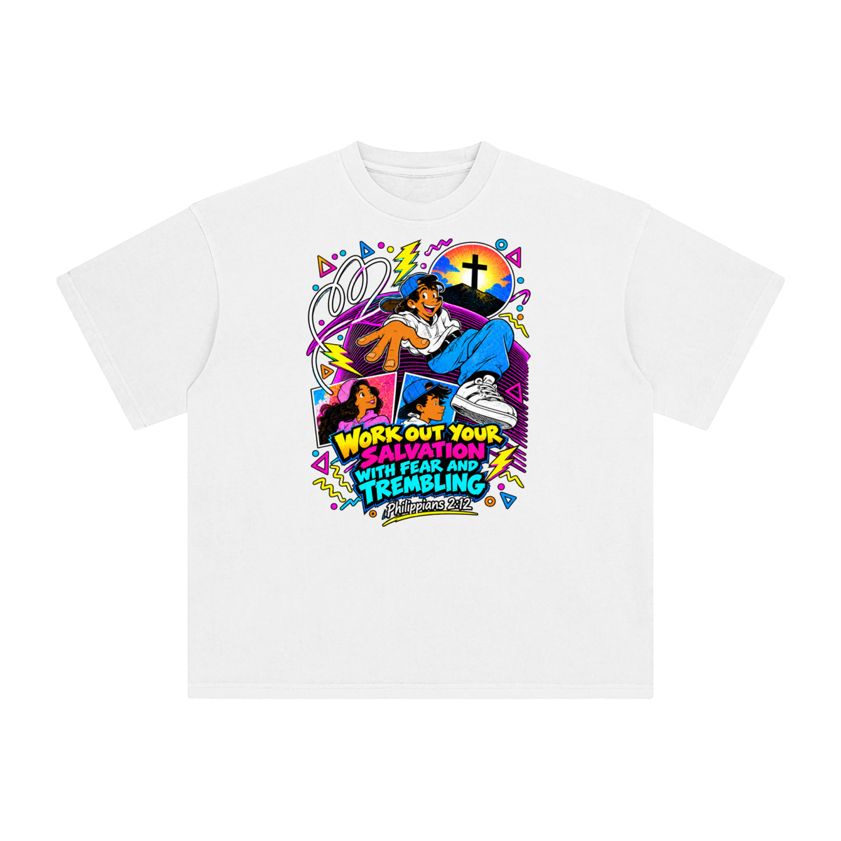 WORK OUT YOUR SALVATION WITH FEAR AND TREMBLING PHILIPPIANS 2:12 T-Shirt