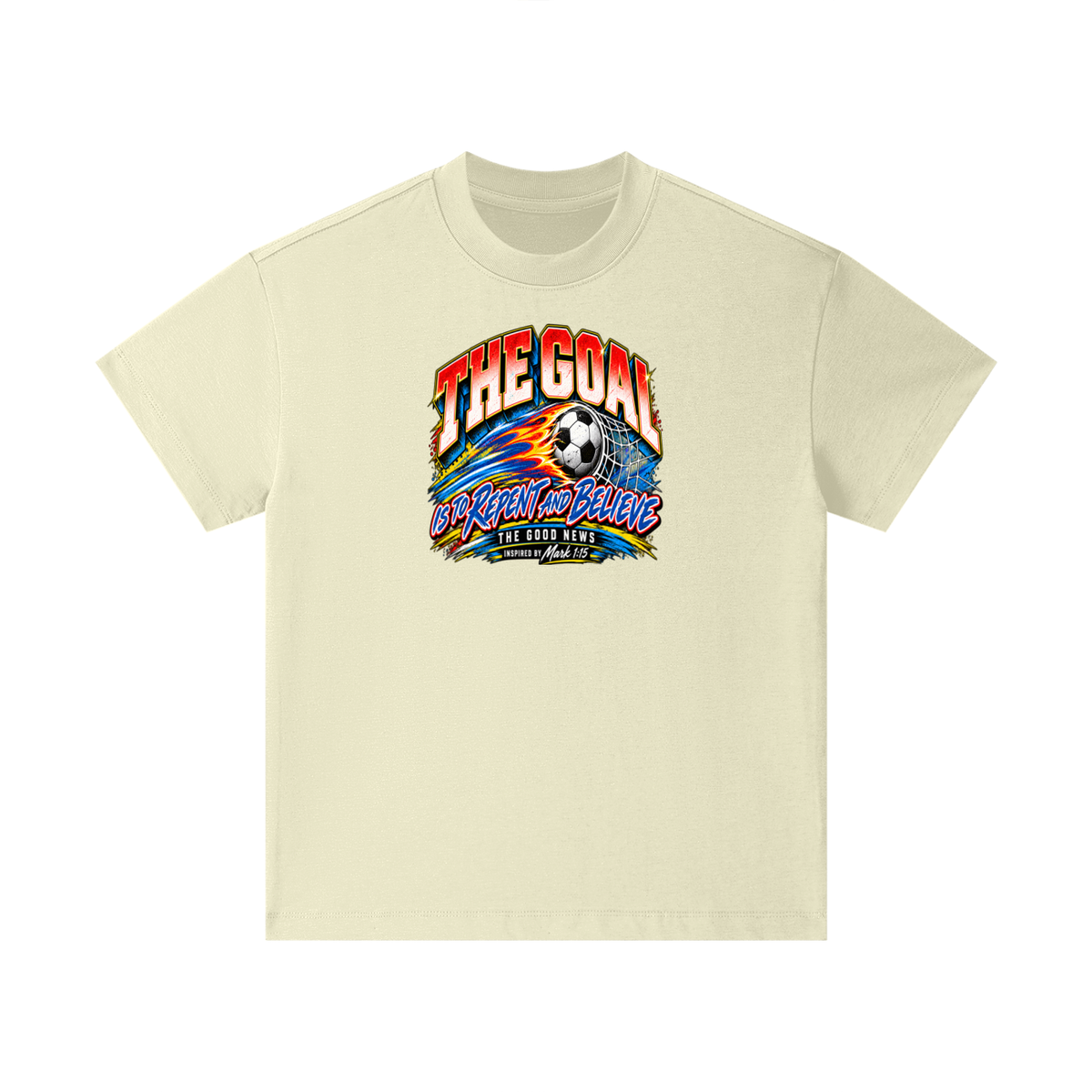 THE GOAL IS TO REPENT AND BELIEVE THE GOOD NEWS INSPIRED BY MARK 1:15 Kids T-Shirt