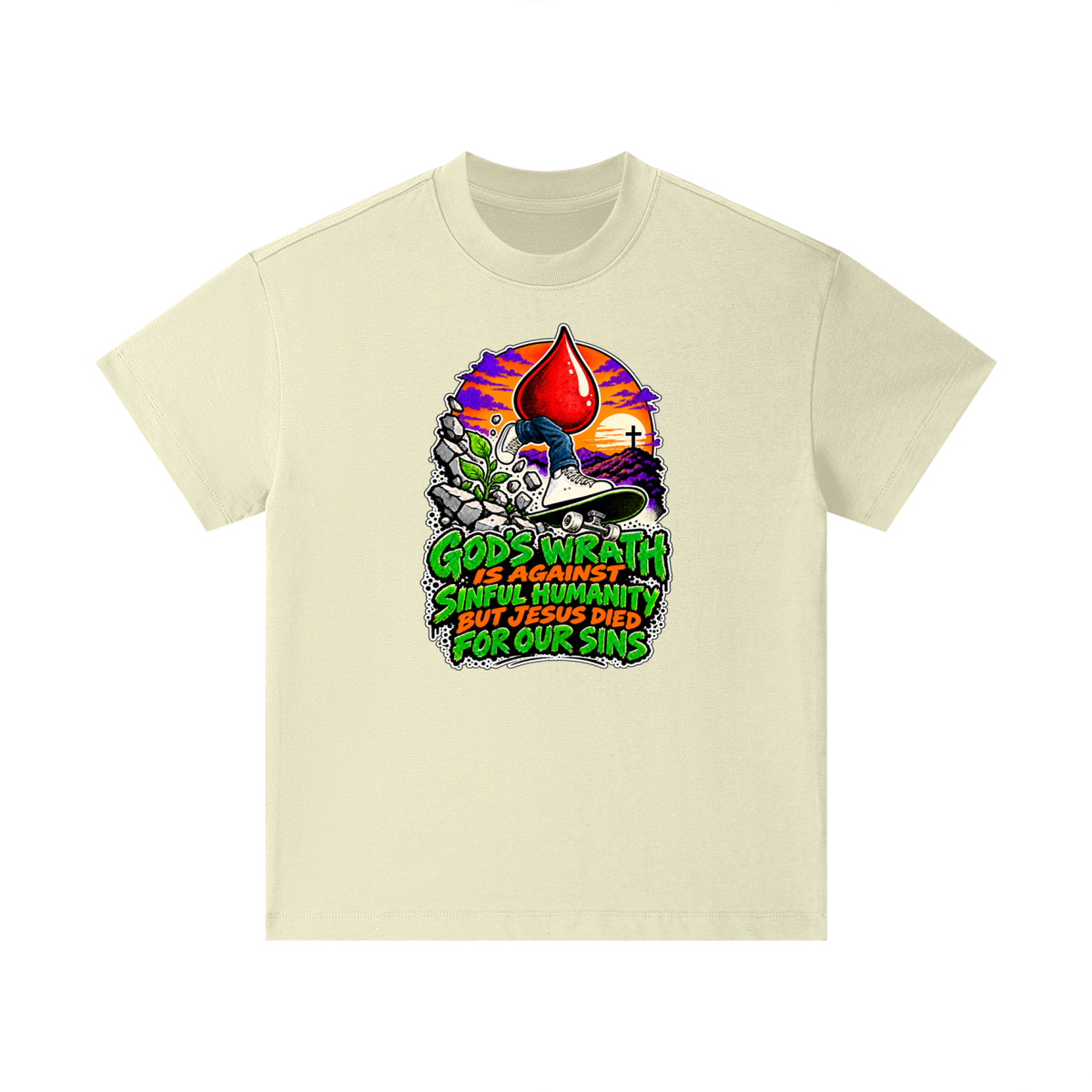 GOD'S WRATH IS AGAINST SINFUL HUMANITY BUT JESUS DIED FOR OUR SINS Kids T-Shirt